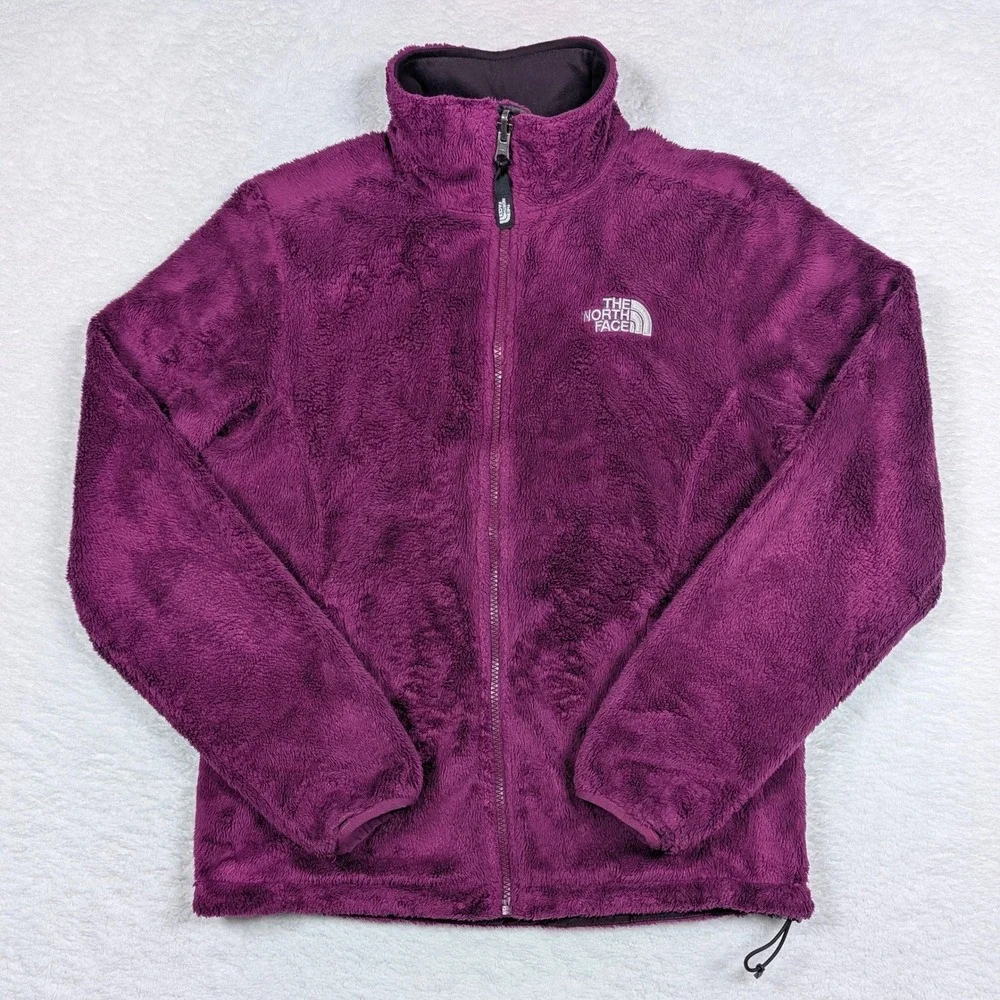 The North Face Osito Fleece Jacket Womens‎ Small Plum Purple Full Zip Deep Pile